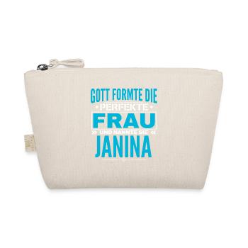 Janina Name Design - Bio-Täschchen - Natur - Vorne