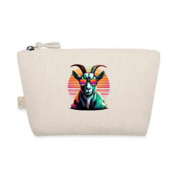 Bunte Pop Art Sonnenbrille Ziegen Bauernhoftier Ziege - Bio-Täschchen - Natur - Vorne