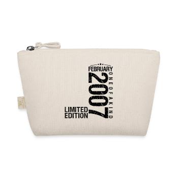 Birthday February 2007 February born in February - Organic Pouch - nature - Front