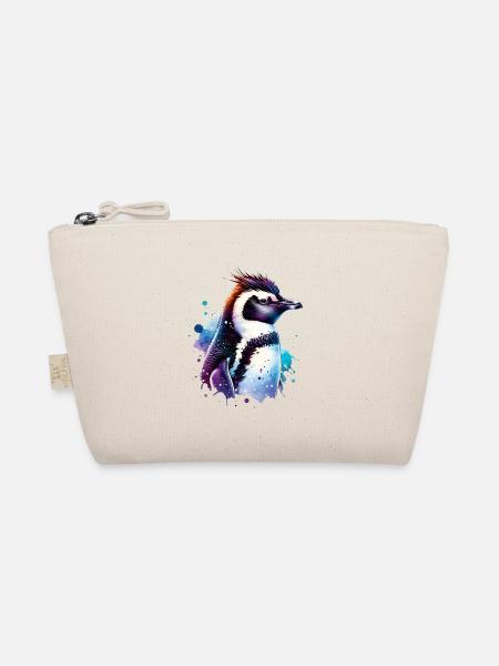 Crested Penguin Cute Penguin - Organic Pouch - nature - Front