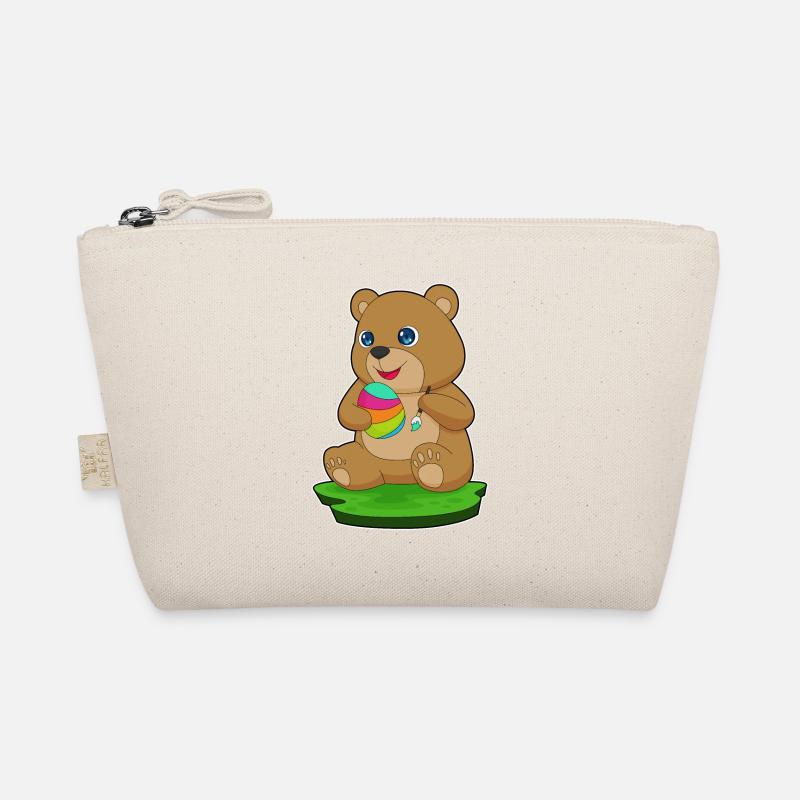 Bear Easter Easter Egg Painting Organic Pouch