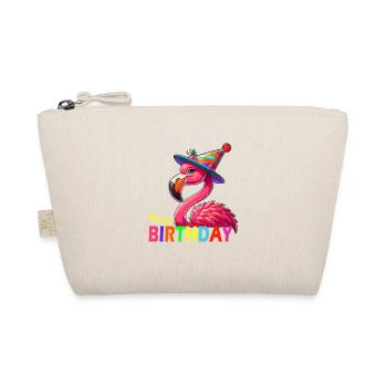 Birthday Flamingo Gift Party Fun Funny - Organic Pouch - nature - Front