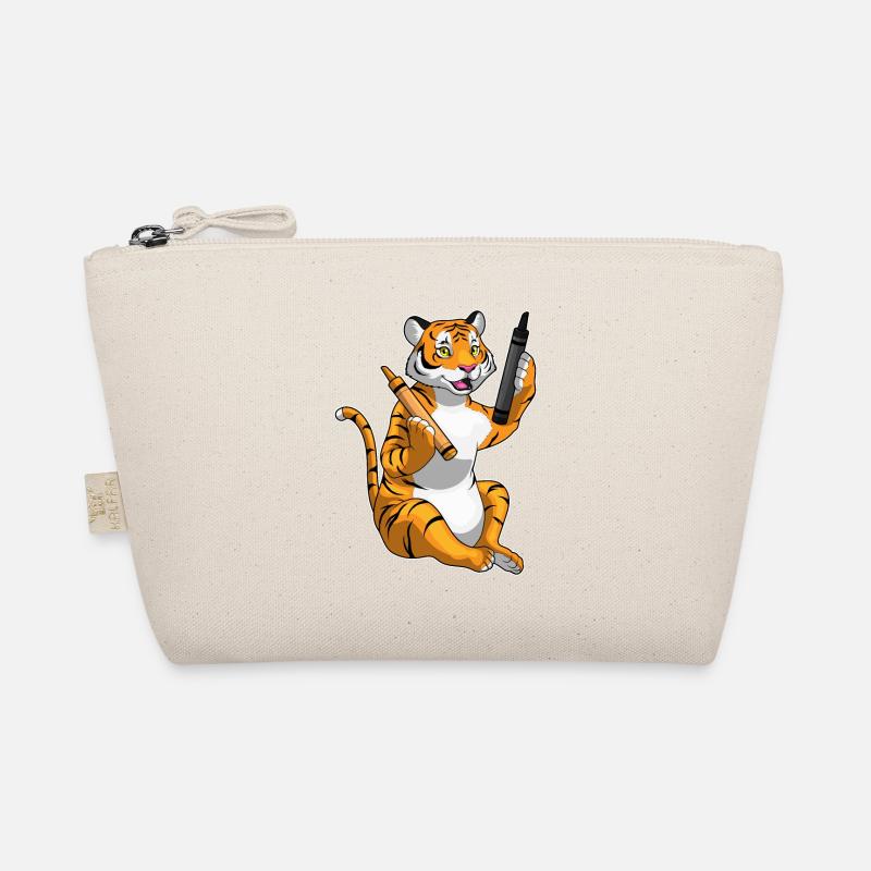 Tiger Schüler Buntstift Schule Bio-Täschchen