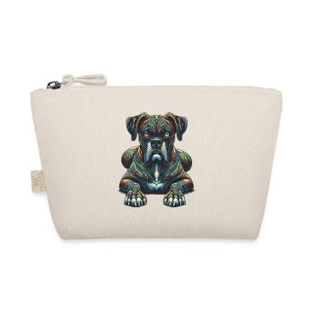 Mandala Art Boxer Dog Boxers - Organic Pouch - nature - Front