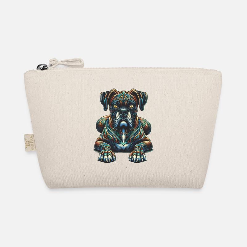 Mandala Art Boxer Hund Boxer Bio-Täschchen