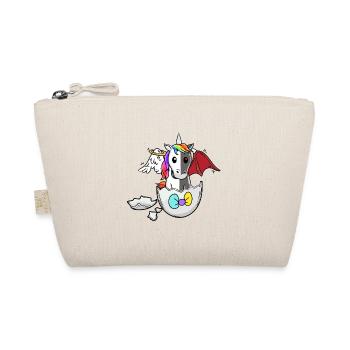 Baby Unicorn Birth Angel Devil Satanic Egg - Organic Pouch - nature - Front