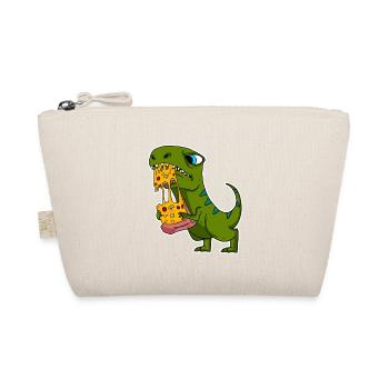 Dino Motif Dinosaur Pizza Delicious - Organic Pouch - nature - Front