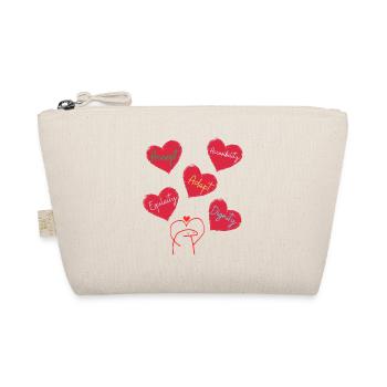 Teacher Valentine's Day Shirt Positive Affirmation - Organic Pouch - nature - Front