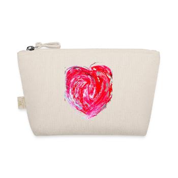 "Heart2" by Acryl Gallery & Design - Organic Pouch - nature - Front