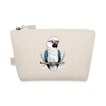 Papagei mit Brille - Bio-Täschchen - Natur - Vorne