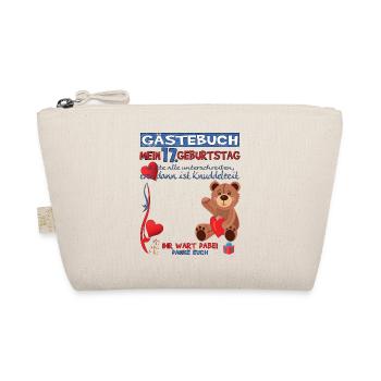 17th Birthday Girl & Boy Guestbook - Organic Pouch - nature - Front