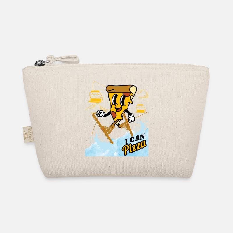 I can Pizza - Skiing Kids - Organic Pouch - nature
