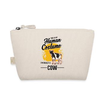 Cow Costume Farmer Cattle Breeder - Organic Pouch - nature - Front
