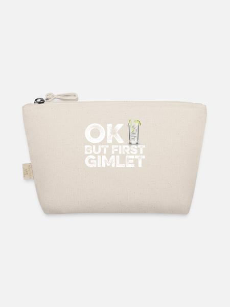 OK But First Gimlet Lover T-Shirt Funny Alcohol - Organic Pouch - nature - Front