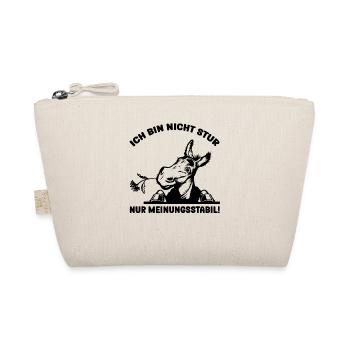 Ich bin nicht Stur sondern Meinungsstabil mit Esel - Bio-Täschchen - Natur - Vorne