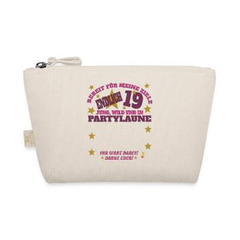 19th Birthday Girl & Boy Guestbook - Organic Pouch - nature - Front