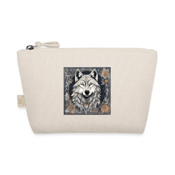 Artful autumnal wolf motif - Organic Pouch - nature - Front