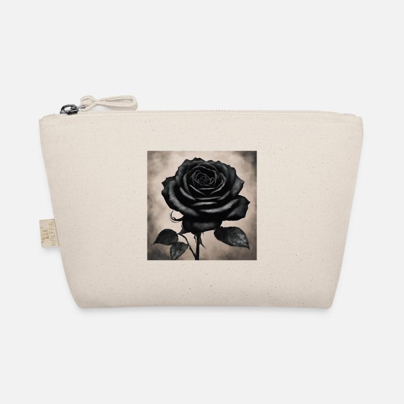 Schwarze Rose Kunstbild Bio-Täschchen