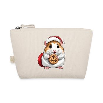 Hamster Design , Süßer Hamster , Keks , Weihnacht - Bio-Täschchen - Natur - Vorne