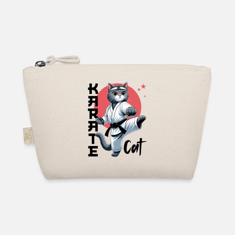 Karate Cat – Lustige Katze Kampfsport Design - Bio-Täschchen - Natur