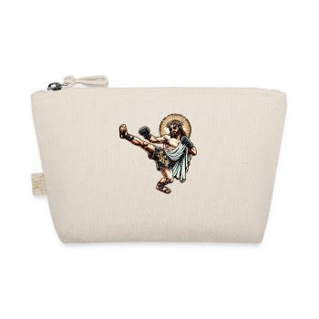 Lustiges Muay Thai Jesus Kickboxen Christliches Geschenk - Bio-Täschchen - Natur - Vorne