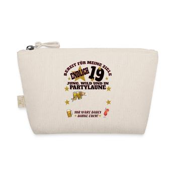 19th Birthday Man and Woman Guestbook - Organic Pouch - nature - Front