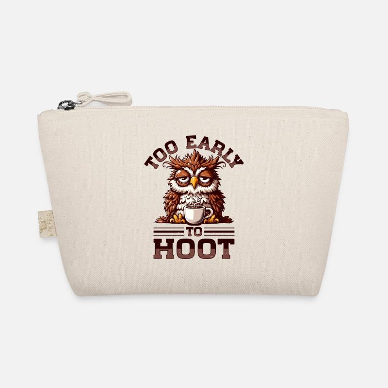 Grumpy owl with coffee Organic Pouch