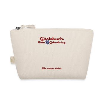 19th Birthday Man and Woman Guestbook - Organic Pouch - nature - Front