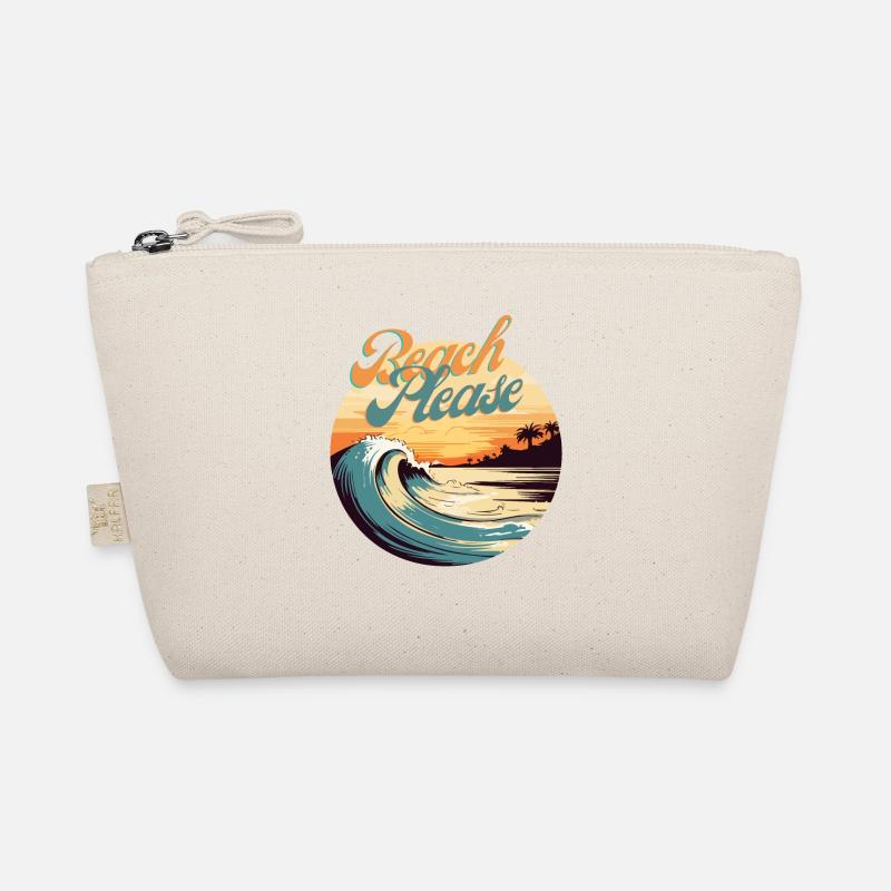 BeachPlease Retro Sunset Wave - Bio-Täschchen - Natur