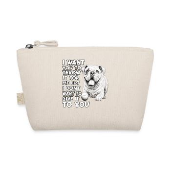 Englische Bulldoggen Spaziergang Outfit für - Bio-Täschchen - Natur - Vorne