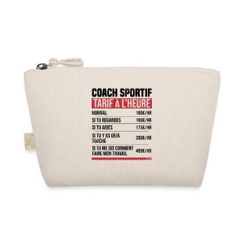 Coach sportif tarif à l'heure idée cadeau humour - Trousse biologique - nature - Devant