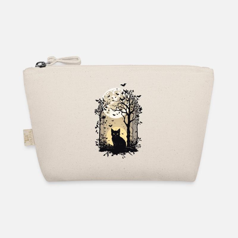 Sorcières chat Halloween pleine lune esthétique Trousse biologique