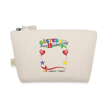 19th Birthday Man and Woman Guestbook - Organic Pouch - nature - Front