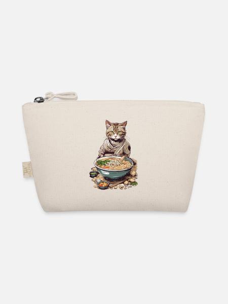 Katze liebt Ramen Japan Streetwear Aesthetic - Bio-Täschchen - Natur