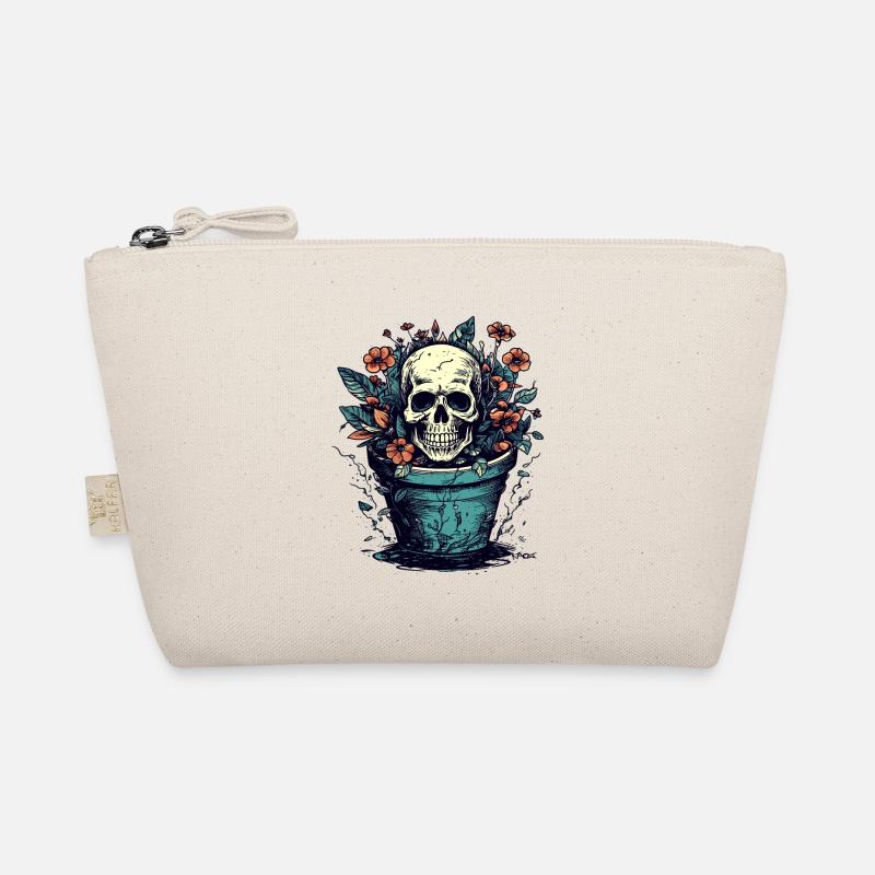 Pot plein de fleurs et d'un crâne Trousse biologique