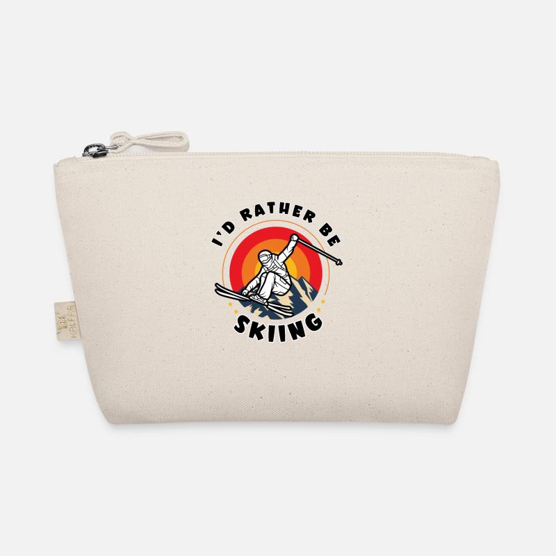 I'd rather be skiing - Organic Pouch - nature