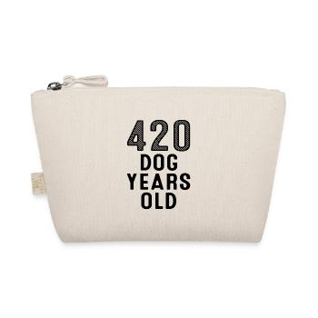 420 Dog Years Old 60. Geburtstag - Bio-Täschchen - Natur - Vorne