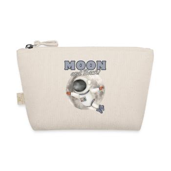 Moon Flight Cartoon Astronaut - Organic Pouch - nature - Front