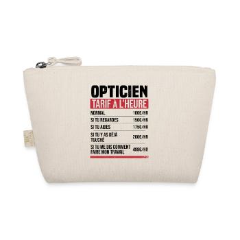 Optician hourly rate gift idea humor - Organic Pouch - nature - Front