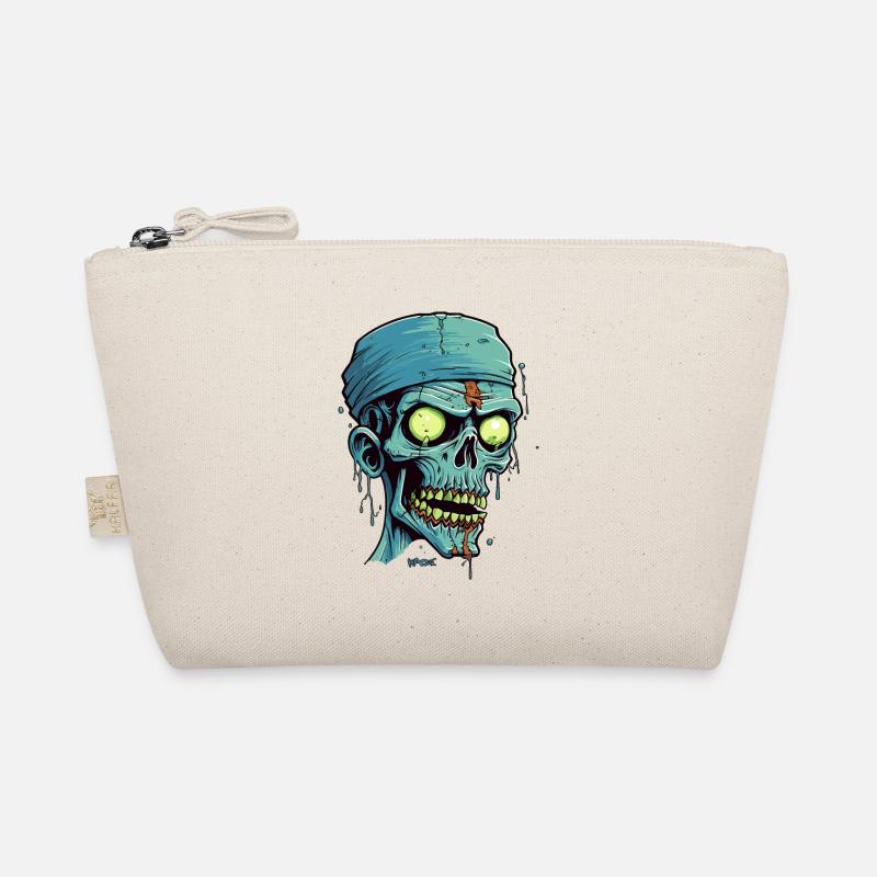 A Mummies Zombie Skull Organic Pouch
