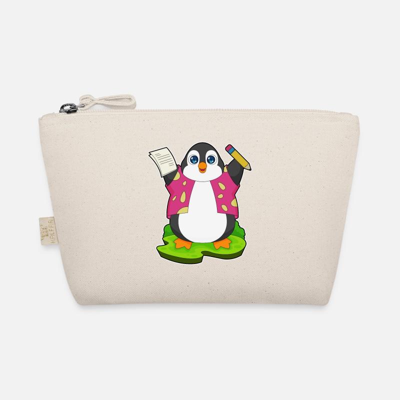 Pinguin Bleistift Papier Schule Bio-Täschchen