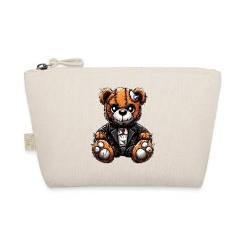 Punk Rebel Plush Teddy Bear - Organic Pouch - nature - Front