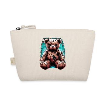 Vintage Teddy Bear Cuddly Bear - Organic Pouch - nature - Front