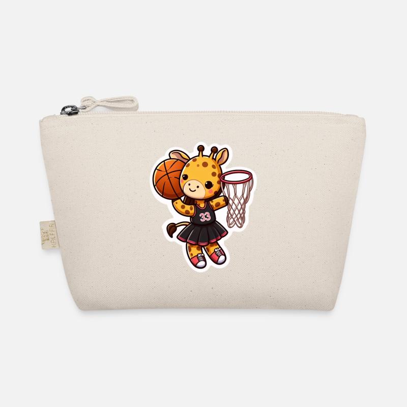 Baby giraffe throwing basket Organic Pouch