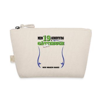 19th Birthday Man and Woman Guestbook - Organic Pouch - nature - Front