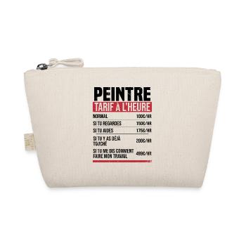 Peintre tarif à l'heure idée cadeau humour - Trousse biologique - nature - Devant