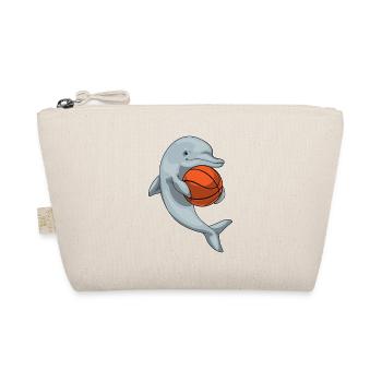 Dolphin Basketball Player Basketball - Organic Pouch - nature - Front