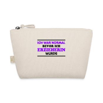 Erzieherin Spruch Job Lustiges Erzieherin Geschenk - Bio-Täschchen - Natur - Vorne