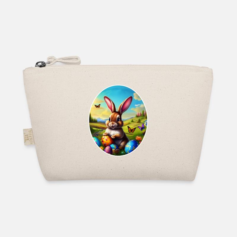 Pretty easter bunny in landscape Organic Pouch