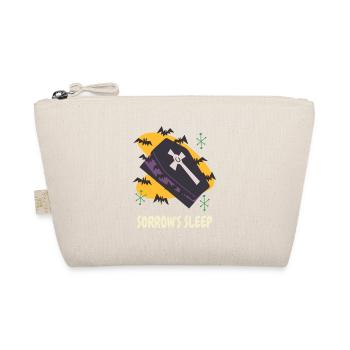 Death Coffin Goth Casket Spooky Halloween Vampires - Organic Pouch - nature - Front